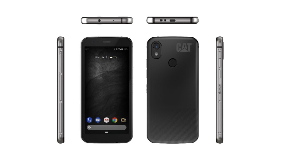Nye Cat S52 smarttelefon, fra alle vinkler.