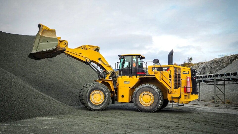 Denne Cat 988K XE-hjullasteren (elektrisk drivlinje) har gått hos Norsk Stein avdeling Jelsa siden mars. Den er veldig fordelaktig i drift sammenlignet med Cat 988K (mekanisk drivlinje).