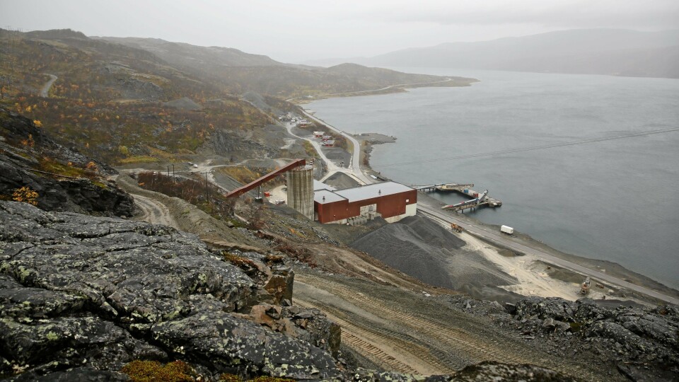 Kongen i statsråd godkjente fredag driftskonsesjonen til Nussir ASA for gruvedrift i Nussir og Gumppenjunni i Repparfjord, Kvalsund kommune i Finnmark. Bilde fra 2015.