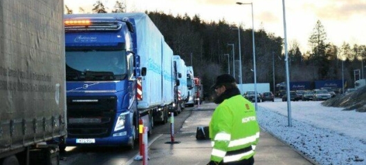 Stoppet alle tungbiler på Svinesund