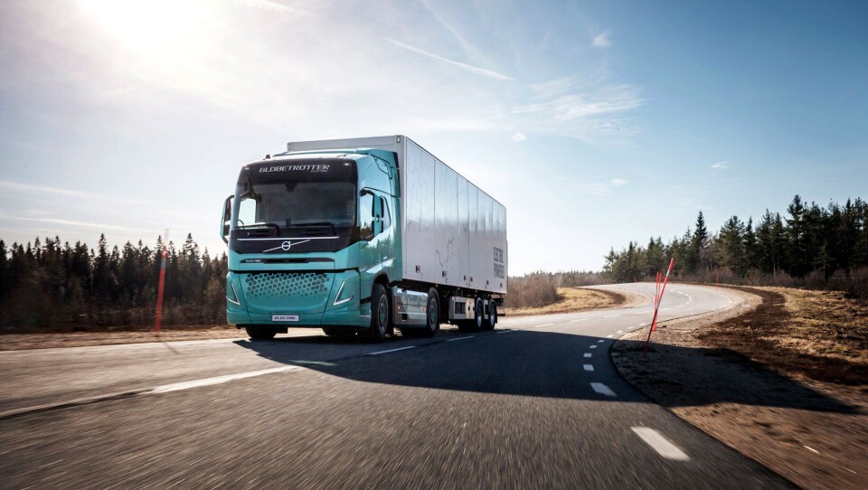 Utvalgte kunder i Europa får teste ut slike elektriske Volvo-trekkvogner (konseptbiler) for regional transport.