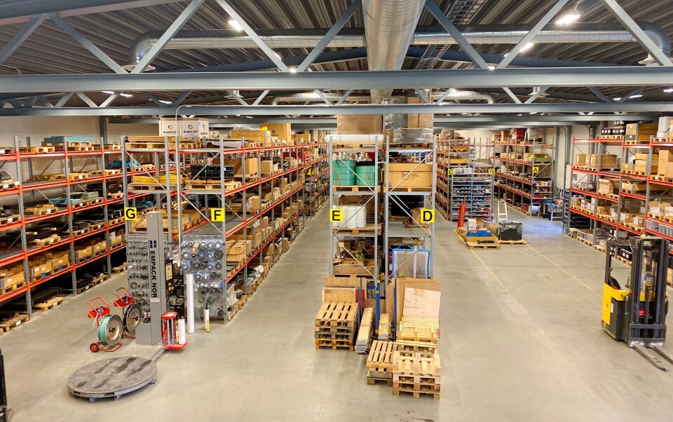 MASSIVT: Inne på det omfattende lageret er det knapt en del til anleggsbransjen du ikke finnes. MASSIVT: Inne på det omfattende lageret er det knapt en del til anleggsbransjen du ikke finnes.
