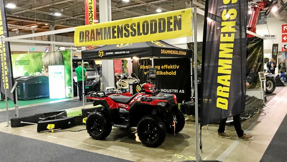 Drammensslodden for ATV ble vist av Gummi-Industri på Agroteknikk 2019.