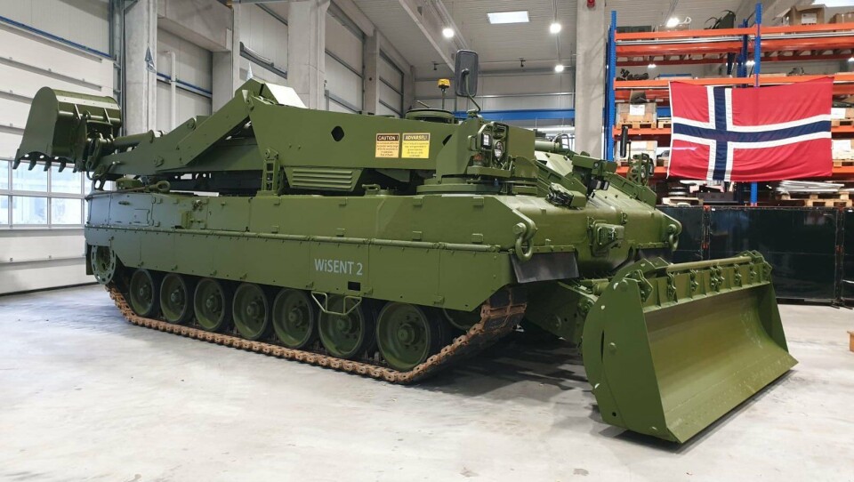 Forsvarsmateriell fikk den første av seks nye ingeniørpanservogner til Rena i desember. Der skal de i gang med opplæring.