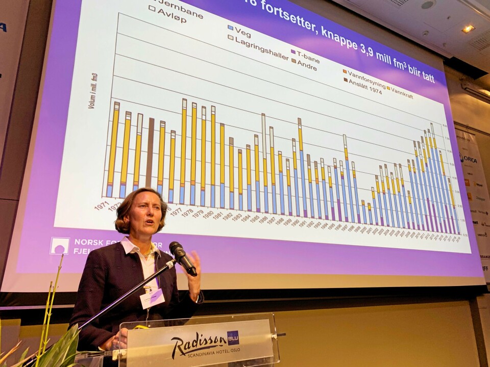MØTEPLASS: Anne Kathrine Kalager ønsker velkommen til Fjellsprengningskonferansen 2019, den viktige møteplassen for alle som har tilhørighet til tunnel- og anleggsbransjen.
