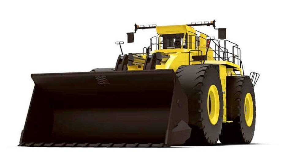 Komatsu P&H L-2350 er verdens største hjullaster.