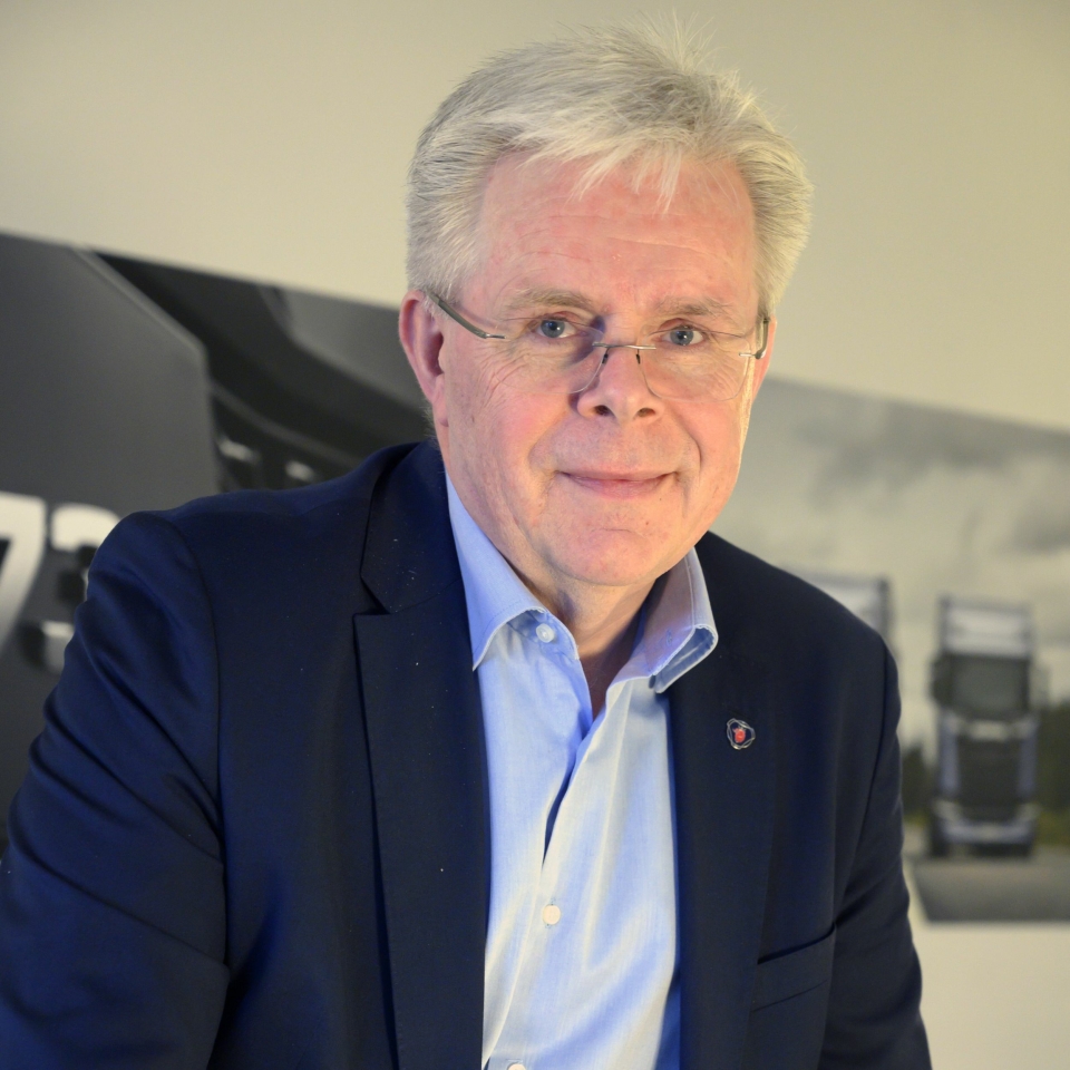 STOLT: Adm. direktør i Norsk Scania, Frode Neteland, er stolt av hele organisasjonen som leverte 2398 nye lastebiler i 2019. Det har vært et skikkelig lagarbeid.