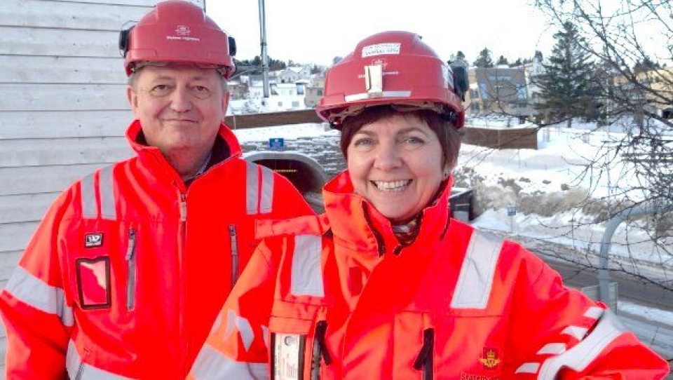 Prosjektleder Geir Hartz Jørgensen og HMS-rådgiver Siw Schultz Gabrielsen i Harstadpakken noterer null skader i prosjektet i 2019.