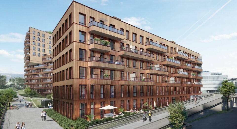 Tigergården på Ensjø Torg skal etter planen miljøsertifiseres som Breeam-Nor med nivået Very Good på sertifiseringsskalaen.