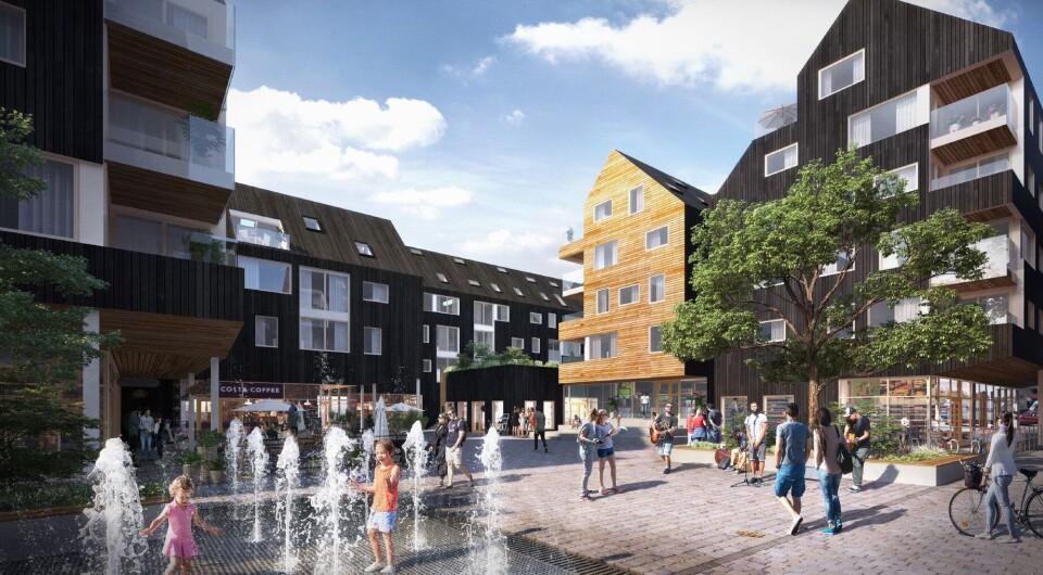 Heggedal Torg i Asker, fase 1.