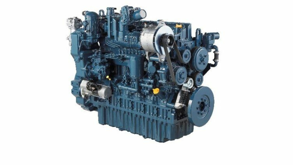 Kubota S7509 dieselmotor har seks sylindre med et volum til sammen 7,5 liter.