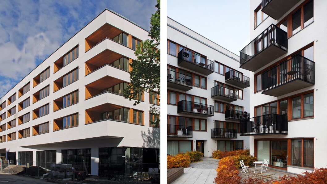 Byggforskserien viser eksempler på gode løsninger for utforming av balkong og terrasse, som her fra Lille Bislett. Arkitekt: Dyrvik Arkitekter. Byggforskserien viser eksempler på gode løsninger for utforming av balkong og terrasse, som her fra Lille Bislett. Arkitekt: Dyrvik Arkitekter.