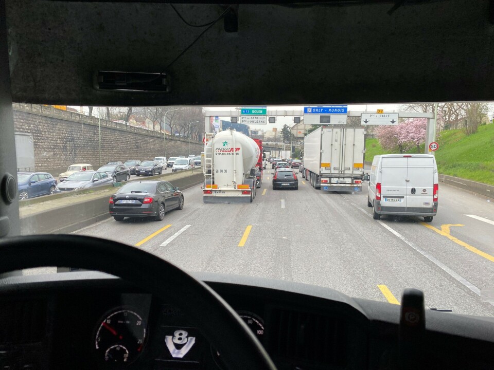 Her er det normalt helt stillestående i kveldstrafikken forteller Fabien.