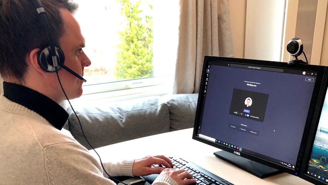 Enhetsleder Marius Kvalvik i Sintef Certification er klar for å møte kundene på Teams. Enhetsleder Marius Kvalvik i Sintef Certification er klar for å møte kundene på Teams.