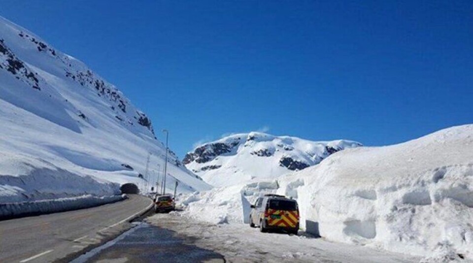 Østre tunnelåpning av Haukelitunnelen.