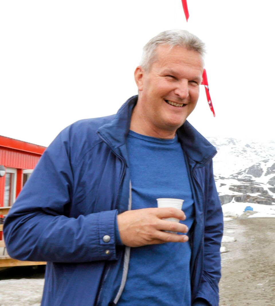 Arkivbilde (Grønland 2017) av Gunnar Moe, adm. direktør i Rana Gruber AS.