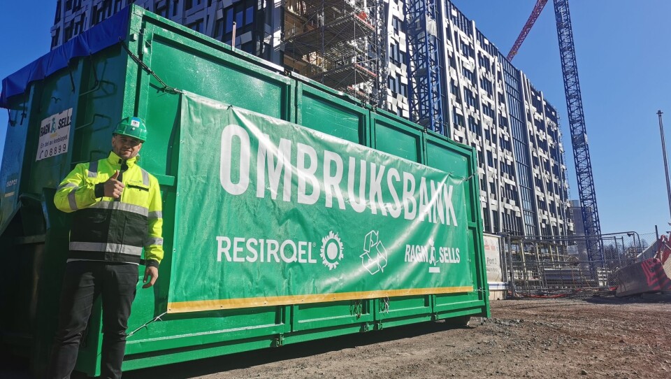 Resirqel og Ragn-Sells skal samarbeide for økt ombruk av byggematerialer. Grunnlegger og partner i Resiqel AS, Martin Eid, ser frem til å komme i gang med samarbeidet.