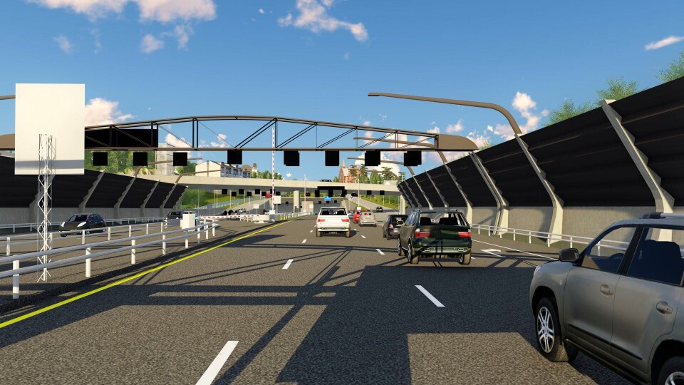 E18 Ramstadsletta etter oppgraderingen.