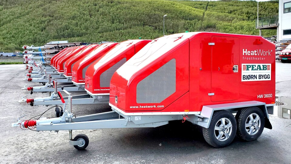 Varmekraftverket HW3600 fra HeatWork brukes blant annet til tining og frostsikring, oppvarming/uttørking og herding av betong/forvarming.