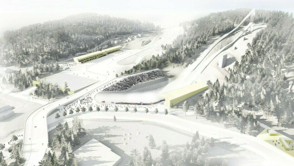 Ny Granåsen skianlegg. Ny Granåsen skianlegg.