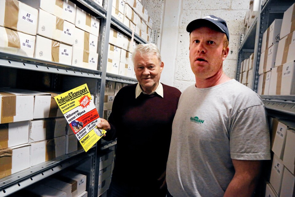 Atle Sunde, sammen med grunnlegger og mangeårig redaktør av Anlegg&Transport, Bjørn E. Eriksen.