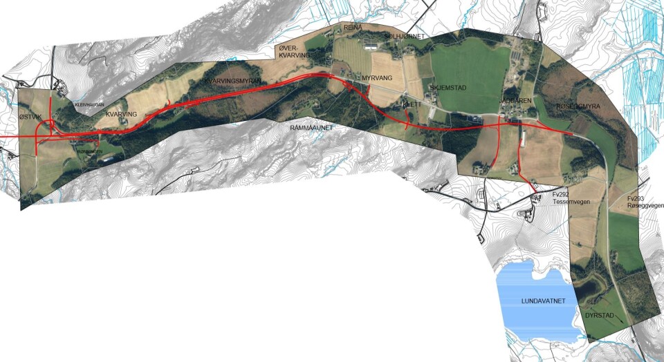 Illustrasjon som viser med rødt hvor forandringene kommer.