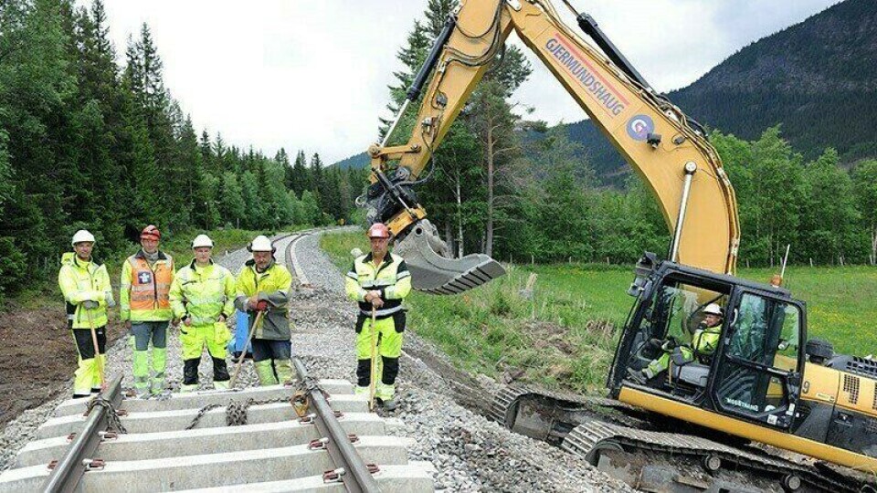 Illustrasjonsbilde av Gjermundshaug Anlegg på jernbanejobb.