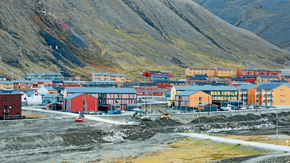 Longyearbyen på Svalbard Skal skredsikres.