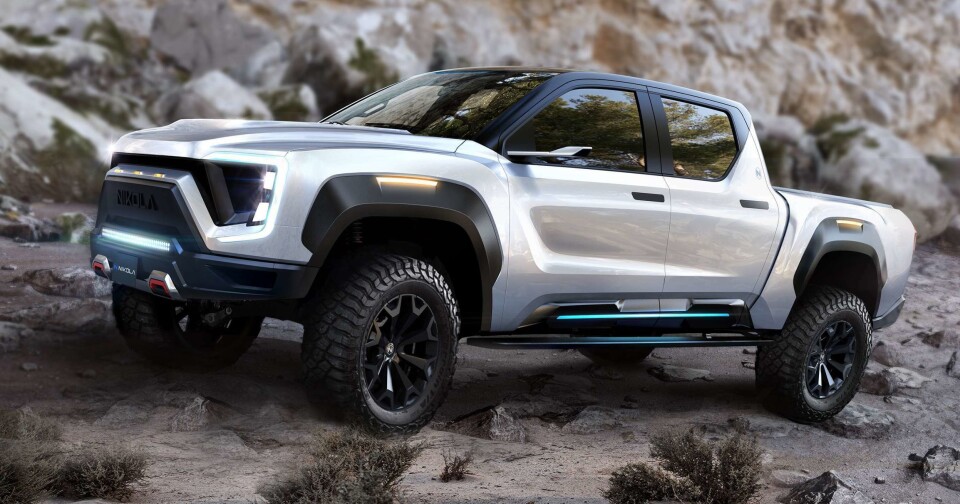 Bilen blir vist for publikum under Nikola World i Arizona i begynnelsen av desember.