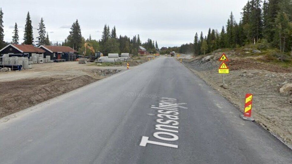 Bilde fra fylkesvei 33 Tonsåslinna september 2019, da Contexo arbeidet på veiprosjektet.