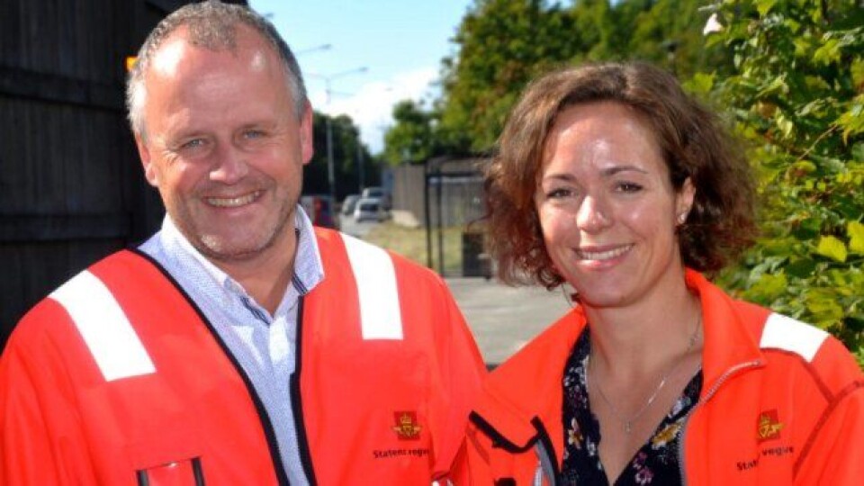 Prosjektleder for E18 Vestkorridoren Tom Hedalen og byggeleder for entreprisen på Ramstadsletta, Kattinka Stenstad gleder seg til at anleggsarbeidene kommer i gang.