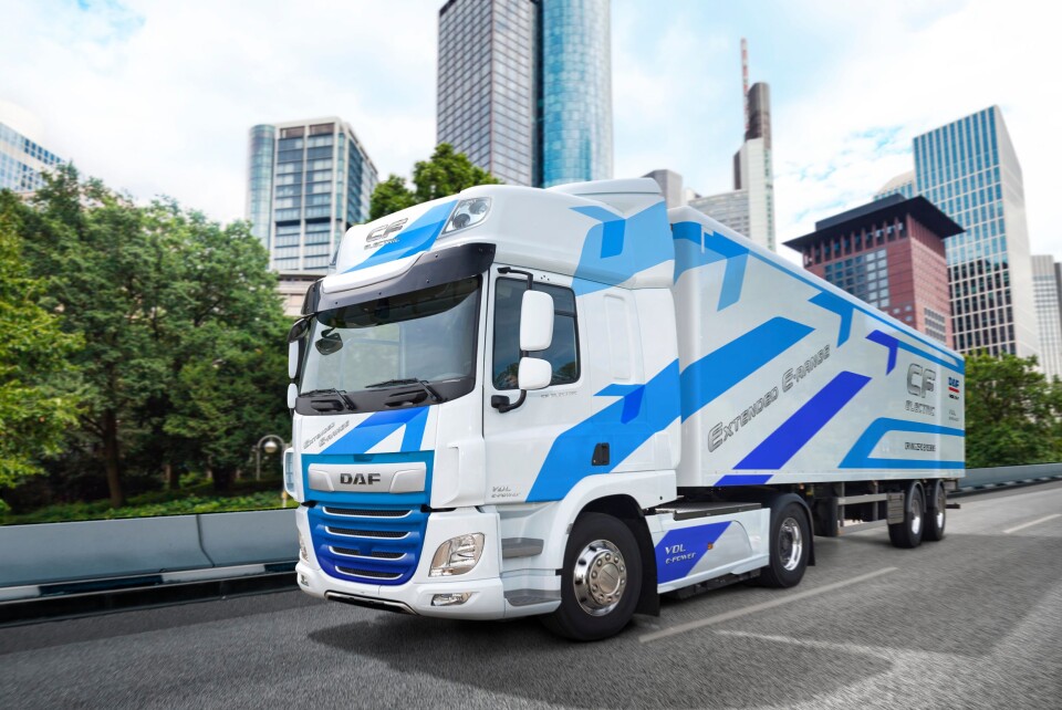 Trekkvognversjonen av DAF CF Electric.
