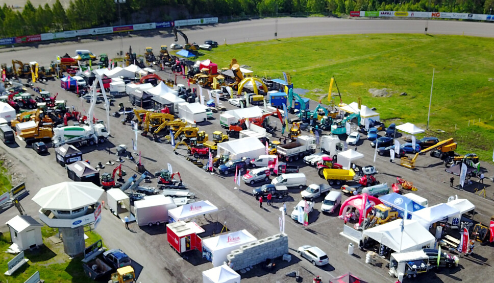 Bilde fra Anleggsmessa 2017 på Sørlandet Travpark.