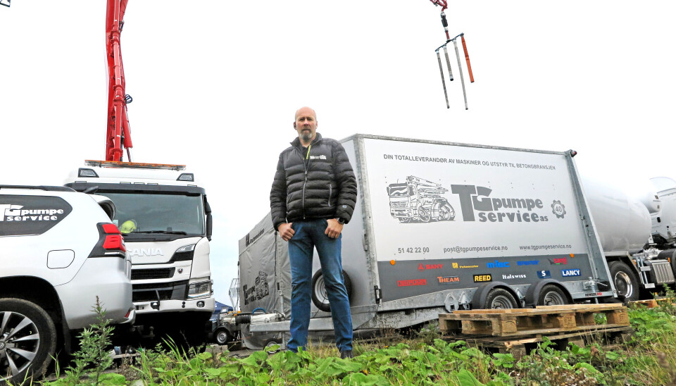 TG PUMPESERVICE: Tore Gausland, daglig leder i TG Pumpeservice på plass.