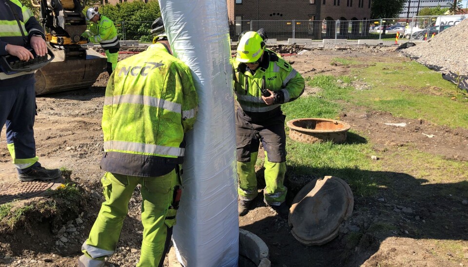 NCC i aksjon i Oslo på en tidligere kontrakt med NoDig.