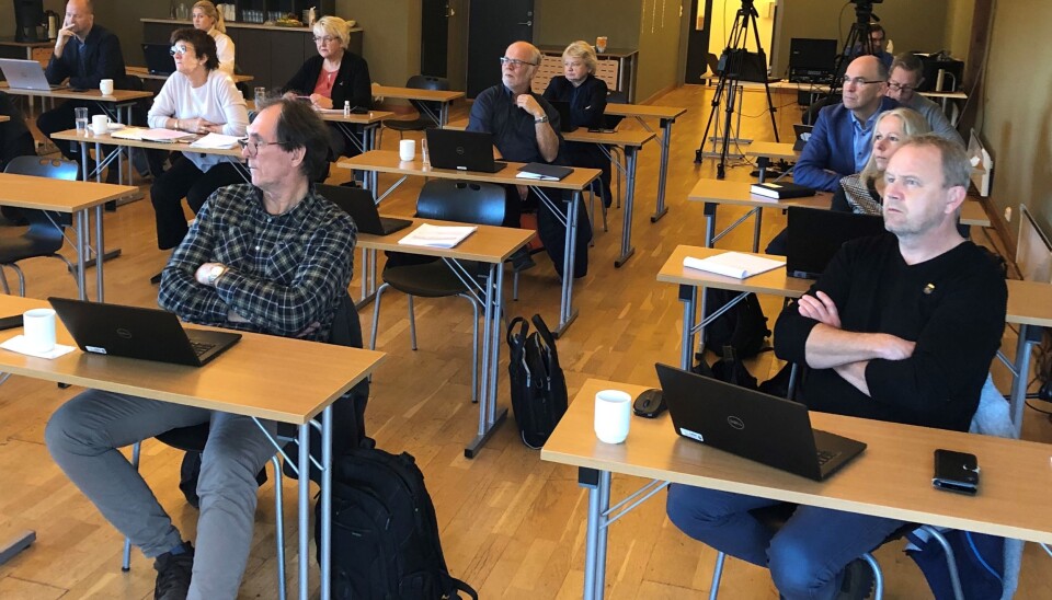 Fra styremøtet i det interkommunale plansamarbeidet 4. november 2020. Ytterst til høyre ordfører i Kragerø, Grunde Knudsen.