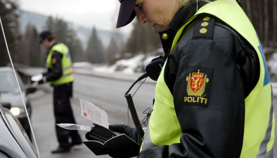 UP-kontroll på rv. 7 i Hallingdal.