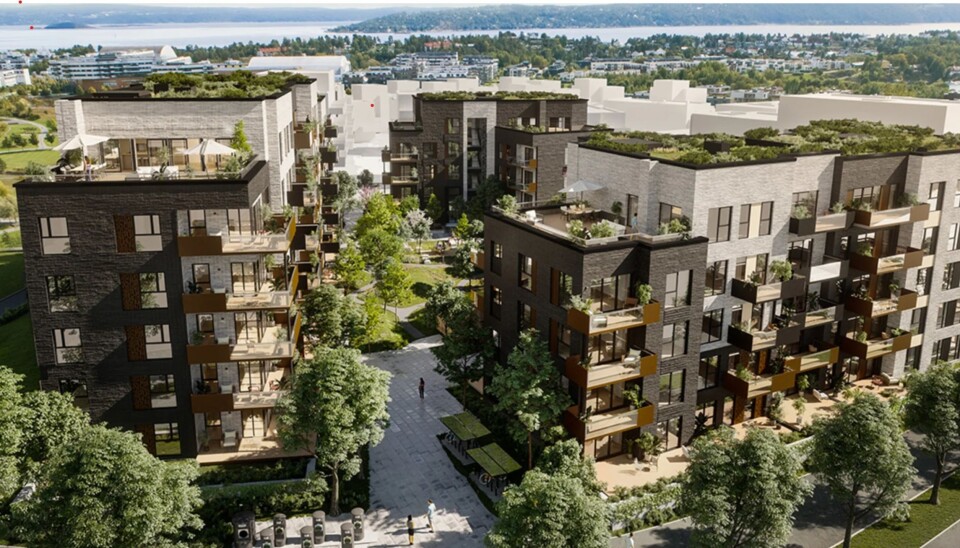 Storøykilen trinn 1 består av 103 leiligheter fordelt på 3 leilighetsbygg med underliggende parkeringskjeller.