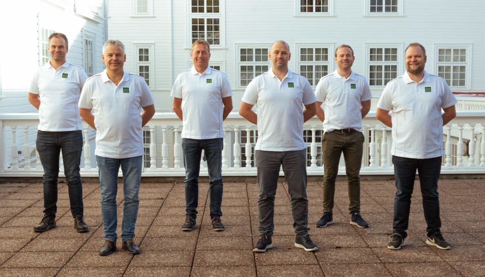 Fra venstre: Espen Jensen, daglig leder i RG Crane, Frank Ole Sørensen, daglig leder i RG Machine, Kjell Sæter, daglig leder i RG Ekspert, Lars Hæhre, CEO i Rental Group, Vegard Gjellum, daglig leder i RG Service, Kato Stien, daglig leder i RG Tunnel.