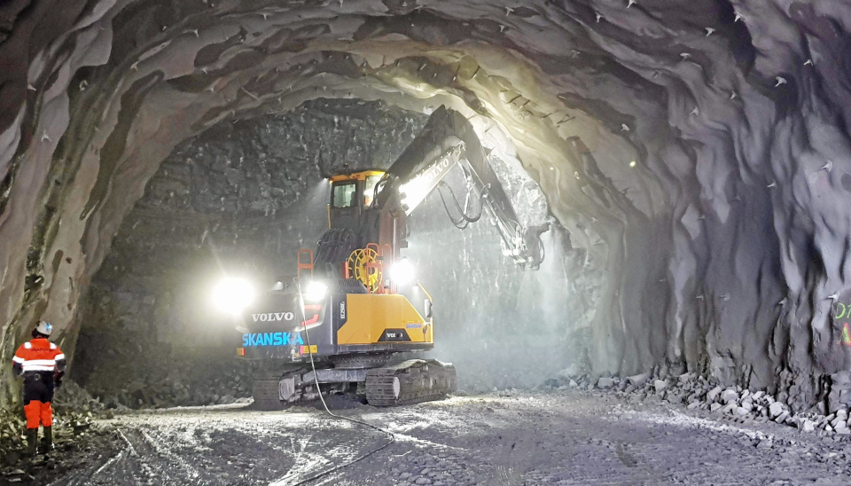 Skanska er størst på masseuttak fra tunnel også i 2020 i Norge. Arkivbilde.