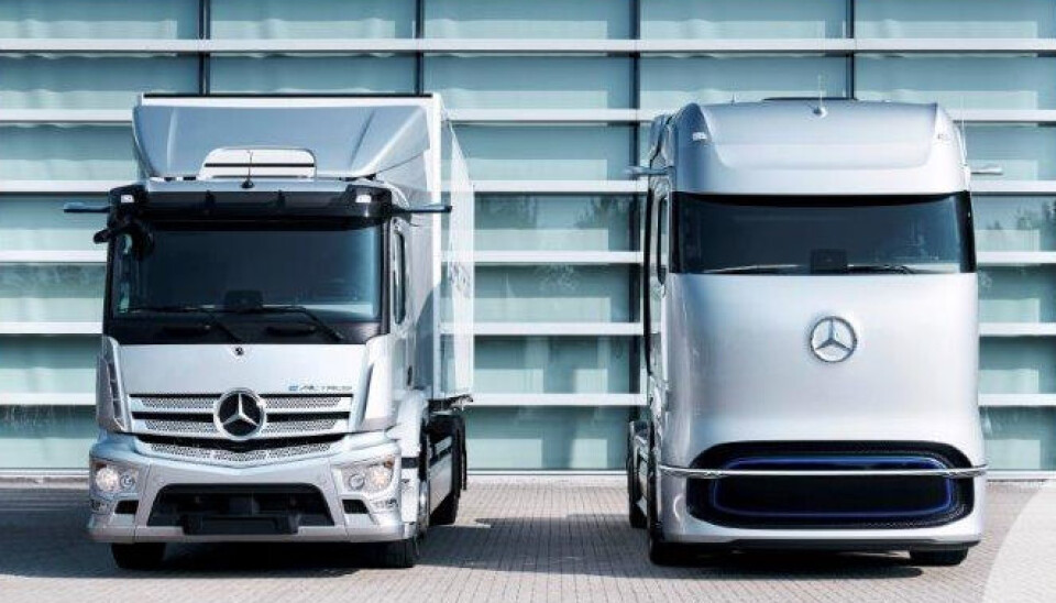 Mercedes-Benz eActros (t.v.) og Mercedes-Benz GenH2.
