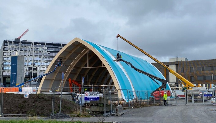 Det midlertidige bade på Økern er planlagt ferdigstilt 1. kvartal 2021. Det midlertidige bade på Økern er planlagt ferdigstilt 1. kvartal 2021.