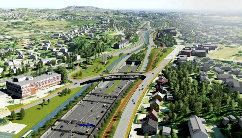 E18 Vestkorridoren slik den blir ved Ramstadsletta.