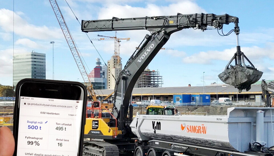 Full oversikt med ny digital tjeneste for NCC i samarbeid med Volvo Trucks og Volvo Construction Equipment. Foto: Volvo