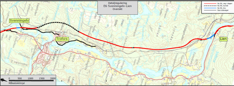 E6 Svenningelv-Lien, detaljregulering.
