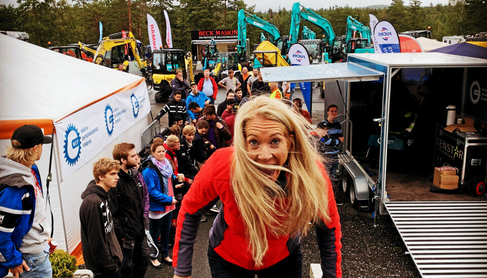 Full fart. Her fra anleggstreff 2019 i Våler i Østfold. Slik er vi vant til å se MEF-sjefen, full gass. Foto: Klaus Eriksen