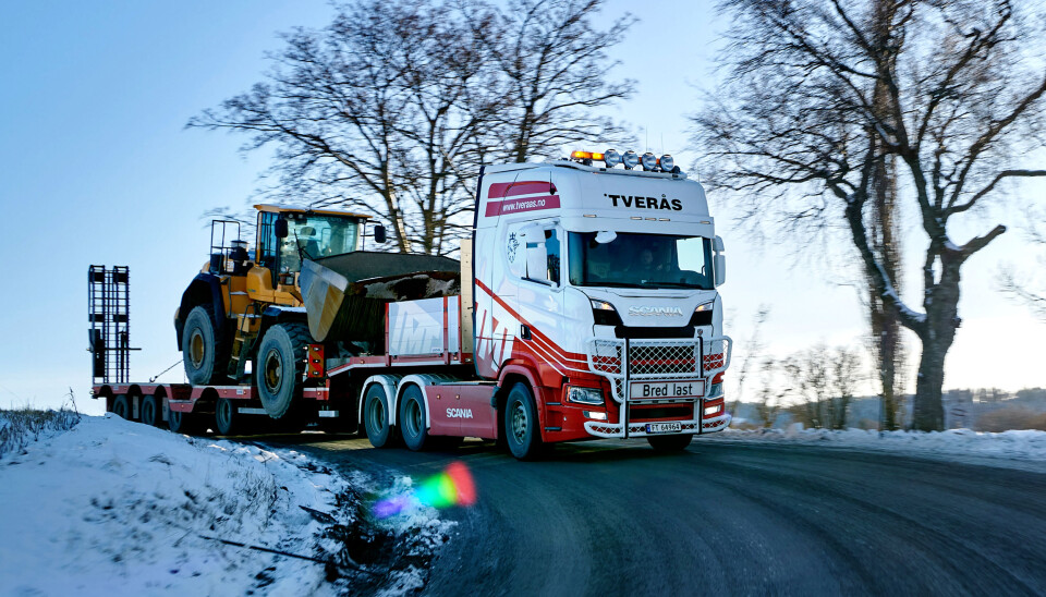 TRØNDER: Tverås Maskin og Transport i Stjørdal har hatt en Scania 770 S det siste året. Uten å egentlig vite hvor sterk den faktisk er.