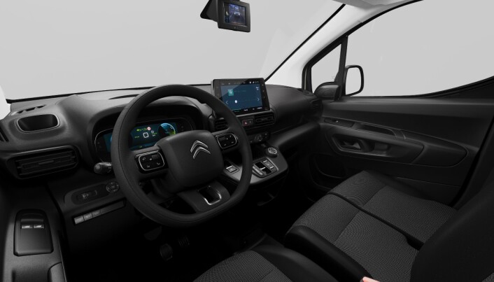 Interiøret i den nye elektrisk varebilen fra Citroën. Interiøret i den nye elektrisk varebilen fra Citroën.