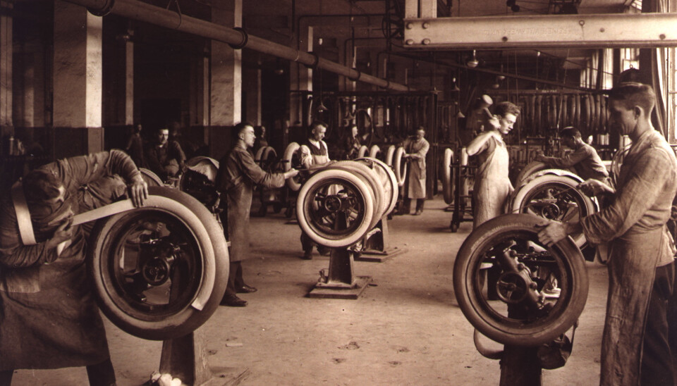 Bilde fra dekkproduksjon for lenge siden.