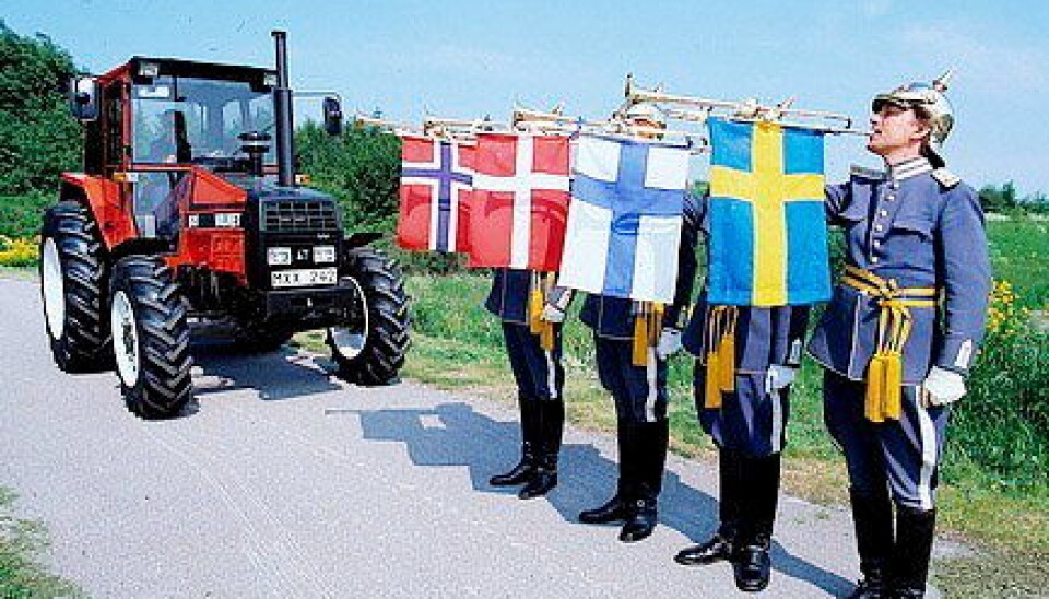 DEN NORDISKE TRAKTOREN: I 1979 startet Valmet og Volvo en satsning som fikk navnet Den nordiske traktoren. Valmet kjøpte seks år senere opp traktordivisjonen til Volvo. Foto: Valtra